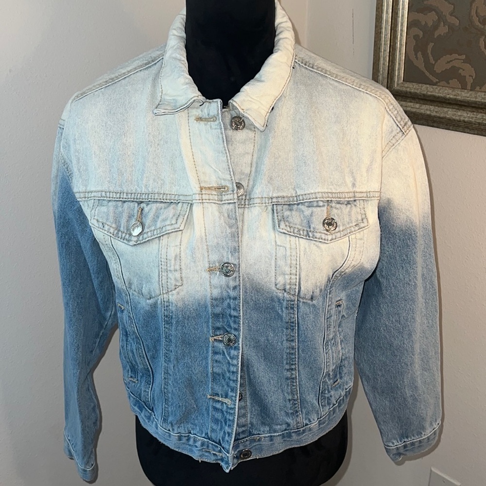 Forever‎ 21 hombre style color denim / jean jacket Sz S